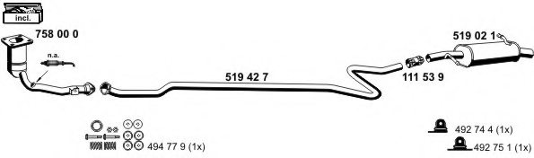 ERNST 080187 Exhaust System